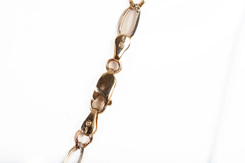 Unisex 14k Tri-Tone Figaro Link Chain 24''