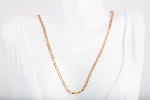 Ladies 14k Tri-Color Anchor Style Chain 20.5"