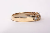 Ladies 14k Yellow Gold Crisscross "X" Diamond Ring