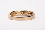 Ladies 14k Yellow Gold Crisscross "X" Diamond Ring