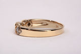 Ladies 14k Yellow Gold Crisscross "X" Diamond Ring