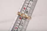 Ladies 14k Yellow Gold Crisscross "X" Diamond Ring
