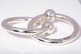 Authentic Vintage Tiffany & Co Sterling Silver Double Ring Baby Rattle