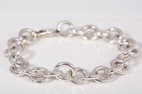 Authentic Tiffany & Co Sterling Silver 925 Round Chain Link Bracelet