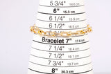 Ladies 18k Yellow Gold Graduated Link Bracelet SZ 6 3/4