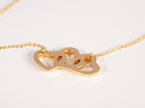 Authentic Tiffany & Co. 18k Yellow Gold Triple Heart Necklace 14"