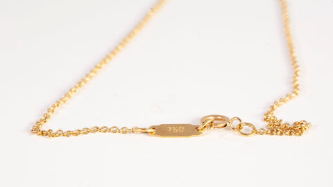 Authentic Tiffany & Co. 18k Yellow Gold Triple Heart Necklace 14"