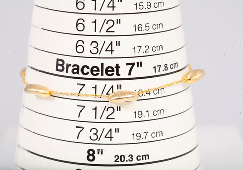 Authentic Tiffany & Co Elsa Peretti Bean 18k Yellow Gold Bracelet 7.25"