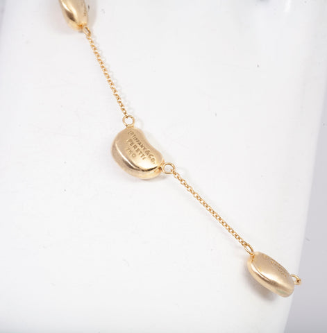 Authentic Tiffany & Co Elsa Peretti Bean 18k Yellow Gold Bracelet 7.25"