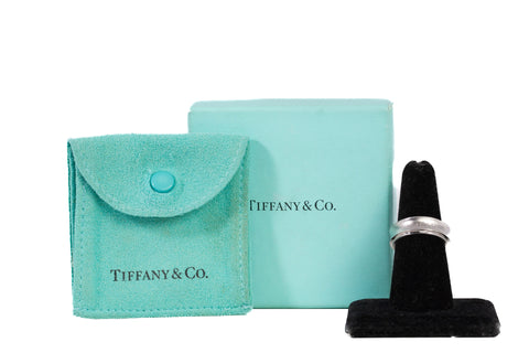 Authentic Tiffany & Co. 18k White Gold Band Ring