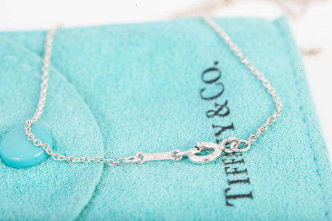 Authentic Tiffany & Co .925 Elsa Peretti Teardrop Pendant Necklace