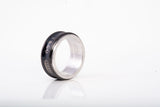 Authentic Tiffany & Co. Sterling Silver and Midnight Titanium 1837 Ring Size 6.5