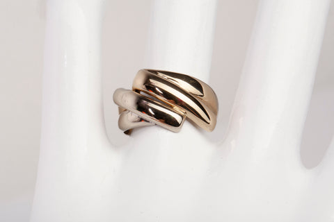 Ladies 18k Two-Tone Gold Multi-Row Ring