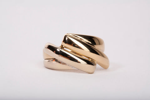 Ladies 18k Two-Tone Gold Multi-Row Ring