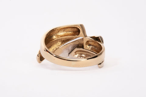 Ladies 18k Two-Tone Gold Multi-Row Ring