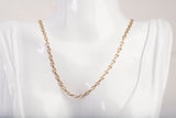 Ladies 18k Yellow Gold Geometric Mariner Style Link Chain