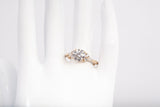 New Round Cut Lab Grown Diamond 2.22 TCW Snowdrift Engagement Ring 14k Yellow Gold