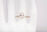 Brand New 14k Gold The Lindsey Set Lab Grown 2.02 CT Oval Cut Engagement Ring