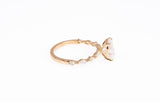 Brand New 14k Gold The Lindsey Set Lab Grown 2.02 CT Oval Cut Engagement Ring