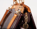 Authentic Louis Vuitton Vernis Monogram Amarante Brea MM Handbag