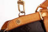Authentic Louis Vuitton Vernis Monogram Amarante Brea MM Handbag