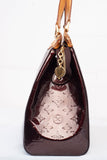 Authentic Louis Vuitton Vernis Monogram Amarante Brea MM Handbag