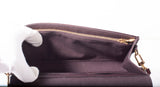 Authentic Louis Vuitton Burgundy Monogram Vernis Rossmore MM Clutch Bag
