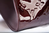 Authentic Louis Vuitton Burgundy Monogram Vernis Rossmore MM Clutch Bag