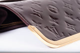 Authentic Louis Vuitton Burgundy Monogram Vernis Rossmore MM Clutch Bag