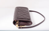 Authentic Louis Vuitton Burgundy Monogram Vernis Rossmore MM Clutch Bag