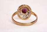 Ladies 14k Yellow Gold Ruby Filigree Ring