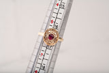 Ladies 14k Yellow Gold Ruby Filigree Ring