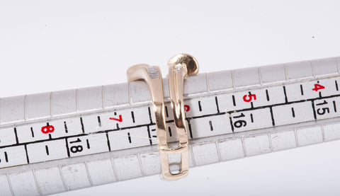 Vintage 14k Yellow Gold Bypass Round and Baguette Diamond Enhancer Ring