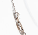Ladies 18k White Gold Dainty Butterfly Diamond Accent Necklace