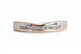 Ladies 14k White Gold Half Eternity Channel-Set Diamond Band