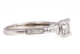 Ladies 10k White Gold Halo Princess Cut Diamond Engagement Ring