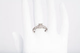Ladies 10k White Gold Halo Princess Cut Diamond Engagement Ring