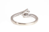 Ladies EVER US 14k White Gold Bypass Diamond Engagement Ring 0.39ctw