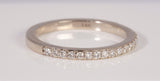 Ladies 14k White Gold Half Eternity Diamond Band .20TCW