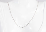 Ladies 18k White Gold Fancy Link Chain 18"