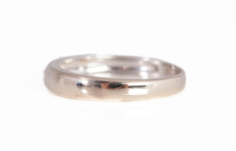 Ladies Round Cut Solitaire Diamond Bezel Ring 18k White Gold