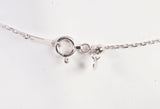 Ladies 18k White Gold "C" Diamond Pendant Necklace 18"
