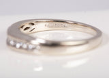 Ladies 14k White Gold Channel-Set Diamond Contour Band Size 5.75