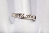 Ladies 14k White Gold Channel-Set Diamond Contour Band Size 5.75
