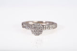Ladies 14k White Gold Cluster Diamond Engagement Set 0.56CTW