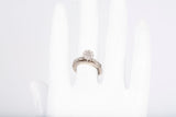 Ladies 14k White Gold Cluster Diamond Engagement Set 0.56CTW