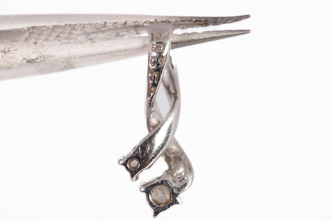 Dainty 10k White Gold .05TCW Diamond Pendant