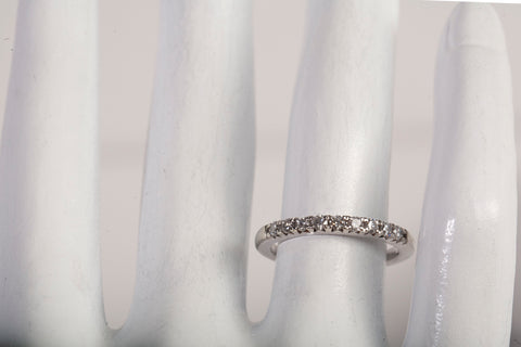 Ladies 10k White Gold Diamond Eternity Ring