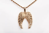 Unisex 14k Yellow Gold Angel Wings Pendant