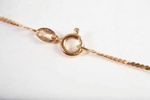 Ladies 14k Yellow Gold Beaded Bracelet Size 6.75"